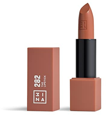3INA MAKEUP - Vegan - The Lipstick 282 - Hellbraun - Lippenstift Matt - Hochpigmentiert Lippen-Stift - Mattiert Intensive Farbe - Cremig Vanille-Duft - Cremige Texture - Cruelty Free
