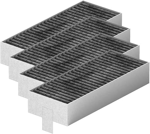 AllSpares CleanAir Aktivkohlefilter 4er Set – passend für Siemens HZ9VRCR0, 17004796 | Bosch HEZ9VRCR0, HZ9VRCR0 | Neff Z821VR0 | Gaggenau CA282111 | Constructa CZ9VRCR0 | 192x75x35 mm