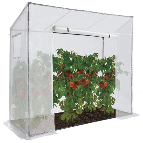 IDMarket - Serre de Jardin Blanche Toutes Saisons avec fenêtre et Porte zippée