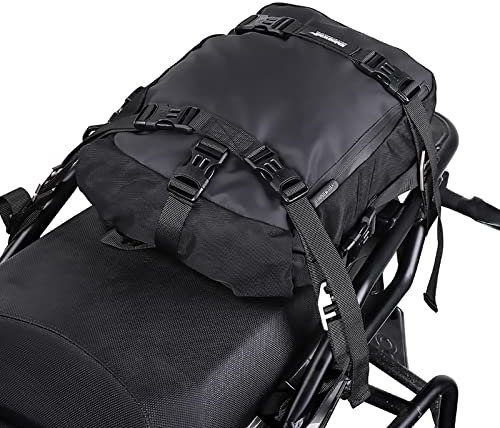 Rhinowalk Motor Saddle Bag Motorcycle Pannier Bag Waterproof Multifunctional Rear Rack Trunk Seat Bag (Black 10L)