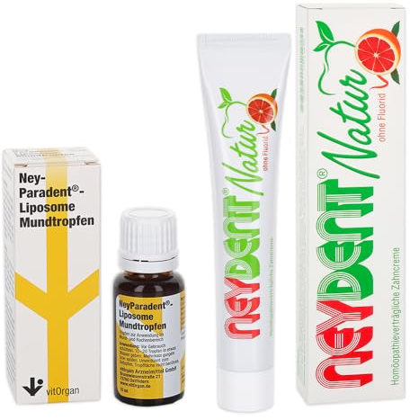 NeyParadent Liposome Mundtropfen mit NeyDent Natur Zahncreme im Set | wertvolle tierische Zellextrakte, antibakterielle Mundpflege, Zahnfleischpflege, gesunde Mundflora, frischer Atem