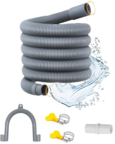 Tubo Desagüe Lavavajillas,Prolongación Tubo Desagüe,Universal Manguera Drenaje,Alargador Desague Lavadora,Tubo Desagüe,Kit Extensión la Manguera Desagüe,Universal Manguera Drenaje (1.5m)