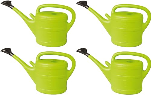4X Gießkanne 10L MINTGRÜN + 1x BILDMAGNET! Blumenkanne Kunststoff für groß & klein Garten & Zimmerpflanzen Gießkannen Gieskanne Gieskannen Giesskanne 10 L Liter Watering Can Gieskannen10Liter lr