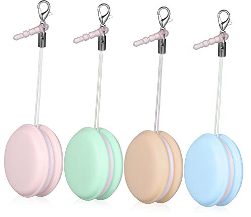 jojofuny 4stücke Macaron-form Bildschirmreiniger Telefon-reinigungstücher Handy-anhänger Dekorativ Für Smartphone Tablet Laptop