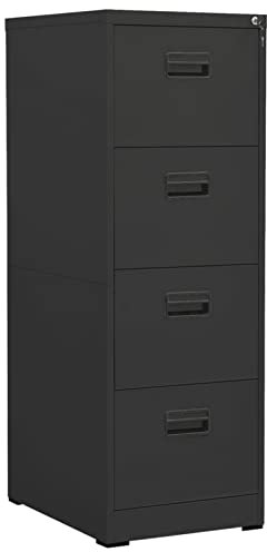 Chaduof Aktenschrank, Metallschrank, Werkstattschrank, Werkzeugschrank, Büroschrank, Lagerschrank, Garagenschrank, Stahlschrank, Anthrazit 46x62x133 cm Stahl