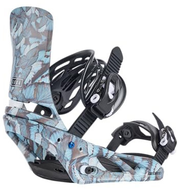 Burton Lexa Re:Flex - Fijaciones de snowboard para mujer, mariposas azules, talla M