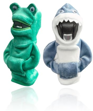 Auto Schaltknauf Hoodie, 2 stück Universal Schaltknauf Hoodie Abdeckung, kreativer Abdeckung Hoodie Schaltknauf Überzug, Automatik Schaltknauf Mini Hoodie, Auto Dekoratives (Frosch & Hai)