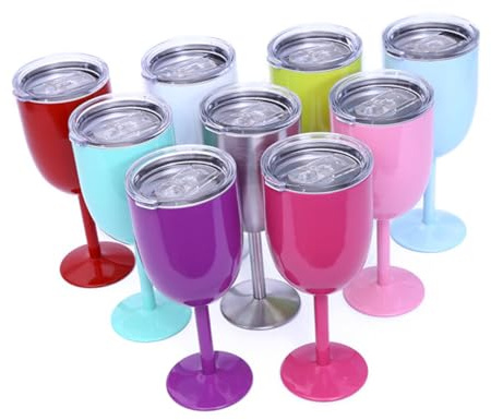 MOTHNUR Copas De Vino Acero Inoxidable Onzas Aislantes Whisky Mr Wonderful Reutilizable Resistente Tapa Fresco Cálido