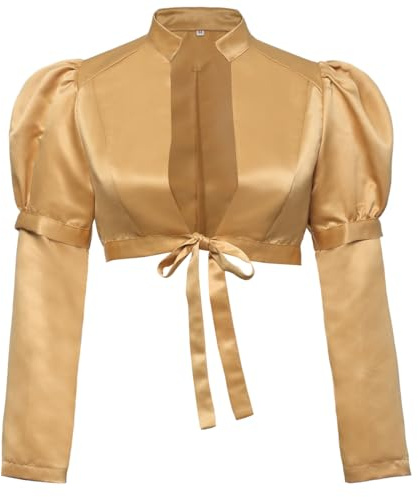 UniqKaliber Regency Spencer Veste victorienne à manches longues pour femme