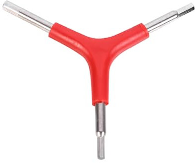 Toyvian Tragbarer Y-förmiger Fahrrad Y-schraubenschlüssel aus Stahl für Mountainbike Reparatur Leicht und Kompakt für Outdoor Cycling Use