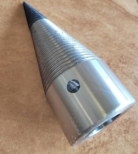 Generisch Spaccalegna conica da 100 mm + dado per trapano, spaccalegna tutti gli attacchi (foro 45 mm + scanalatura)