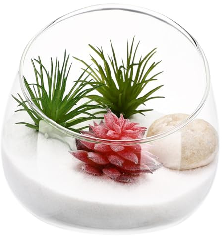 iplusmile Klares Borosilikat Glasterrarium Mit Deckel Für Kleine Sukkulenten Mikrolandschafts Flasche Öko Glasgefäß Zur Zimmerpflanzen Dekoration Und Wohnraumgestaltung