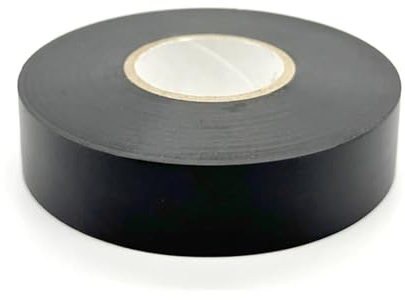 Cinta aislante adhesiva de PVC morado, rollo grande, impermeable, compatible con aplicaciones eléctricas.(Black)