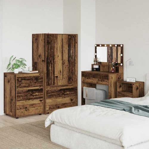 Genérico Armario de Almacenamiento Madera Vieja 60 x 48 x 81 cm,Mobiliario,Armarios y Almacenamiento,Taquillas y armarios de Almacenamiento,Marrón,888865