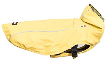 CHIARA SCOTTY Regenjacke mit Geschirr CHJ-Y1811YE-XS-CHIARA-Regenmantel, Regencape (Größe: XS, Material: 100 % Polyester, sportlich, wasserdicht, innen liegendes Geschirr), Gelb