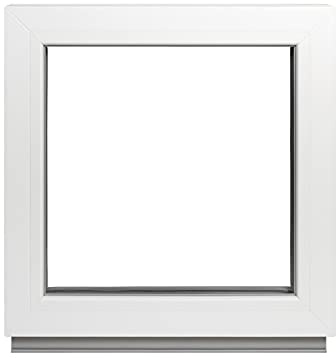 Framex Festverglasung - Kellerfenster BxH: 90 x 90 cm Weiß Fenster 2-fach Fenster Für Gartenhaus/Garagenfenster - Premium Kunststofffenster BxH: 900 x 900 mm