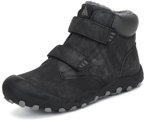 Mishansha Bottes Neige Enfant Hiver Chaudes Fourrées Noir 35 EU