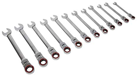 Sealey AK63942 12pc Flexi-Head Ratchet Combination Spanner Set
