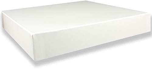 3 Geschenkschachtel Quadratisch - Weiss mit Deckel - Innen-Maße: 24x24x4 cm - Geschenkbox,Aufbewahrungsbox,Fotobox,Archivschachtel,Dokumentenbox