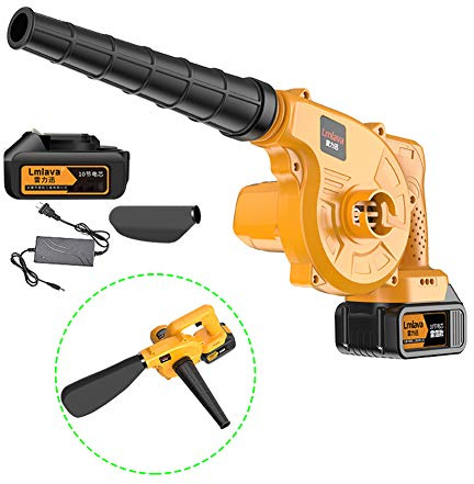 ACXZ Handheld Electric Leaf Blower and Vacuum Cleaner, Cordless Variable Speed Garden Sweeper Blower with Battery and Charger, 5AH Lithium Battery