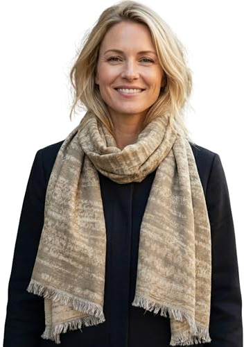 Sunsa Damen/Herren Schal, weich Winter Herrenschal/Halstuch aus Baumwolle & Viskose, Unisex Winterschal mit fransen, Scarf Herbstschal Tücher & Schals als Geschenk für Männer oder Frauen