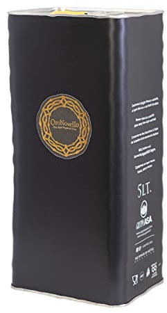 Le Fascine Oro Novello - Olio Extravergine Di Oliva 100% Italiano Estratto A Freddo In Latta Da 5 Litri 100% Mono Cultivar Provenzale