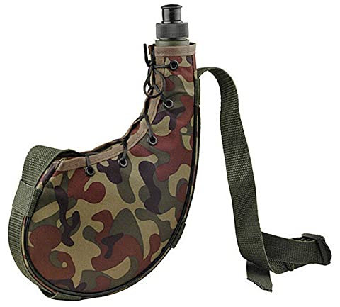 Borraccia da mensa militare all'aperto con cintura e copertura tattica mimetica borsa per campeggio, trekking, arrampicata, verde militare