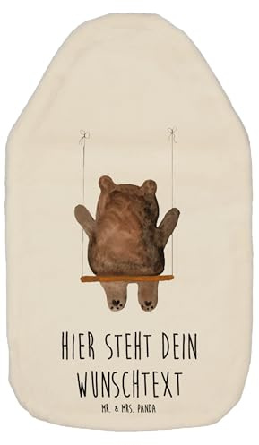 Mr. & Mrs. Panda Bedruckte Wärmflasche Bär Schaukel - Weiß