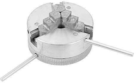 Chuck Lathe Part, Z011 Micro Lathe Chuck Zinc Alloy 3-Jaw Chuck Clamp Accessory with Two Locking Rods for Mini Metal Lathe Industrial, Accessories