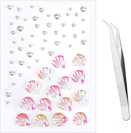 3/4/5/6 mm 61pcs Autocollants Pierres Précieuses le Visage, avec Perles Rondes en Diamant Autocollants Diamants Maquillage Festival Décorations Strass le Visage pour l'Artisanat des Ongles