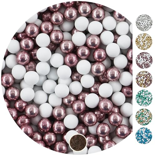 EinsSein 1kg dragees mariage boules de chocolat Mix 1 cm petit blanc-rose | Dragées baptême fille garcon communion aux amandes | feter et recevoir fêter de fete couleur pas cher aux bombe tag voir mes