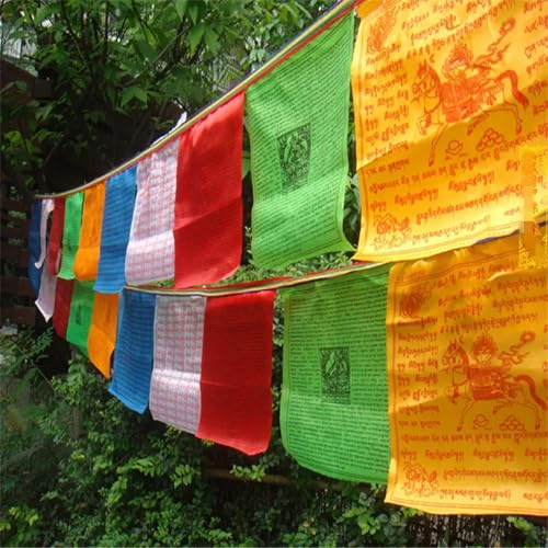Drapeaux De Prière - 20 Pièces Décoration Bannière, D'Art Tibétain 25x15 Cm Pour Paix Méditation Cour Intérieure Et Extérieure