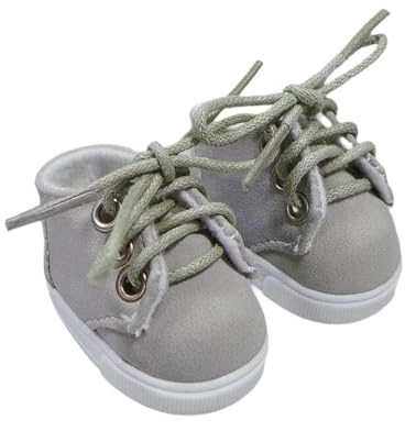 LRXFPIYF Plüschpuppenschuhe, modisch, dekorativ, zum Anziehen, Kostümzubehör, Geburtstagsgeschenke, Grau 5x3x3.5cm