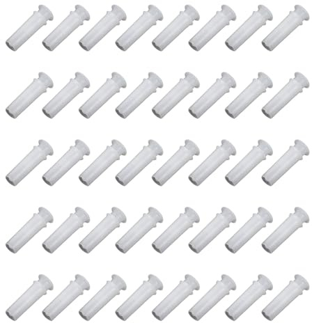 TOGEVAL 100 Pezzi Squeaker di Ricambio in Plastica Bianco Suono Chiaro e Forte per Riparazione Giocattoli per Cani e Animali Accessori per Giocattoli Pet