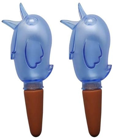 WYBZDA Trasparente Coni Irrigatori Per Piante Terracotta Domestico In Vaso Lampadine Autoirriganti Delle Piante Per Chi è Pigro Globi Per Irrigazione Irrigatore A Goccia(Blu,2pcs)