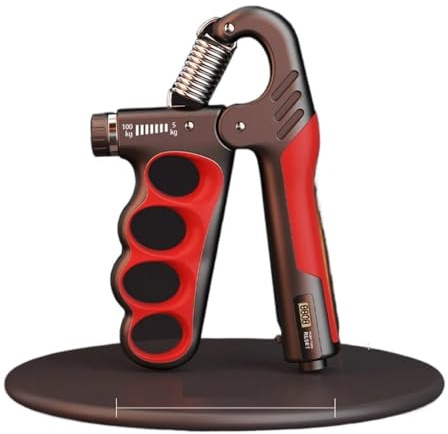 VXDEFP Probador de Fuerza de Agarre, Pinza de conteo electrónica, máquina Fuerza Ajustable, recuperación Muscular, Fitness, Mano