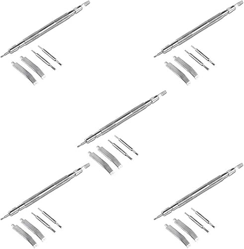 MMOBIEL 5er Pack Spring Brickcase Watchmaker Tool Set rostfritt stålhandtag för att justera och ta bort fjäderstänger