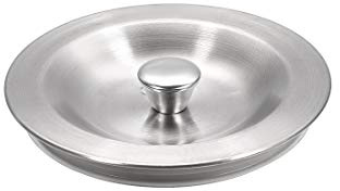 sourcing map Abflussstopfen für Küchenspüle 80 mm Edelstahl-Dichtungsdeckel für Küchenspüle mit Korb