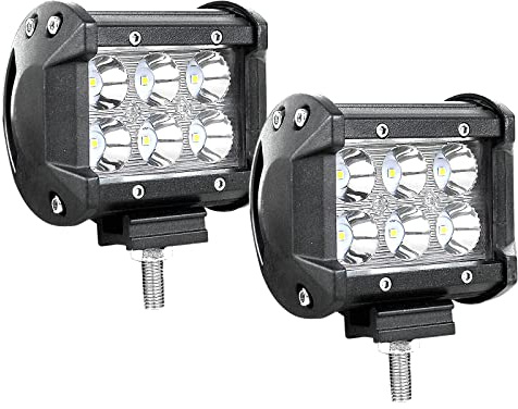 Willpower Led Arbeitsscheinwerfer Scheinwerfer 12V 24V 4 für Auto Traktor | 2x Zusatzscheinwerfer LED Pod Spot 18W, 6000K Weiß, IP67 Wasserdicht, Offroad Beleuchtung für ATV LKW KFZ Boot