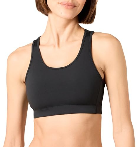 Amazon Essentials Active Sculpt Sujetador Deportivo con Tirantes Cruzados de Sujeción Media Mujer, Negro, XXL