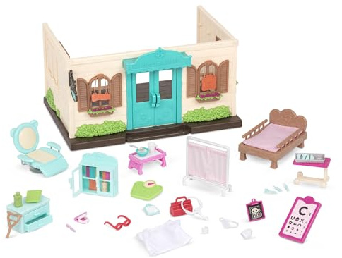 Li'l Woodzeez - Walk-In Health Klinik - Spielzeug-Klinik - Arztpraxis Spielset - Spielset für Kinder - Figurenspielset - 3 Jahre +