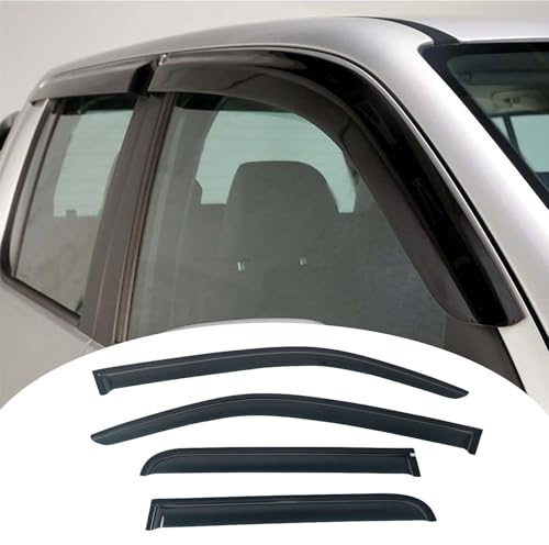 JHCHAN Windabweiser für VW Amarok 2010-2022 Double Cab Schwarz Smoke Regenschild