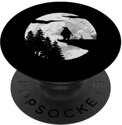 Pinguin Arktischer Vogel - Vollmond Pinguin PopSockets mit austauschbarem PopGrip