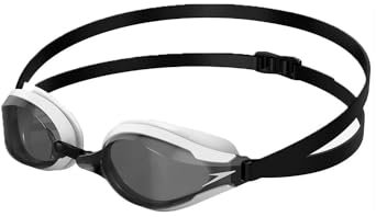 Speedo Unisex Erwachsene Fastskin Speedsocket 2 Schwimmbrille | Wettkampfbrille | Anti-Beschlag | Wasserdicht Schwimmbrille, Schwarz/Weiß/Smoke, Einheitsgröße