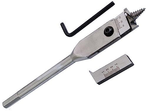 22-76mm Adjustable Spade Bit Tool Expansive Flat Woodworking Boring Drill Bit Set