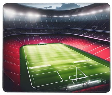 Mauspad, Motiv: Stadion, Fußball, Satdiumfeld, Licht, Nacht, Büro, Schreibtisch, gummierter Rand, Mehrzweck-Schreibunterlage für den Arbeitsplatz