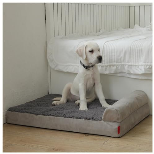 MeLtor Hundebett Grosse Hunde, mit Eierförmiger Kistenschaum Hundebett Grosse Hunde Waschbar, rutschfeste Unterseite, Bezug Abnehmbar Waschbar Hundematte,style2-XXL(51.2×36.6×4in)