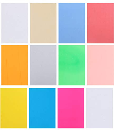 12 Stück Schrumpffolien aus Kunststoff, Buntes Schrumpfpapier, Schrumpffolien, Schlüsselanhänger-Zubehör, DIY-Schrumpffolien für Kreatives Basteln, 14,5 X 20 Cm