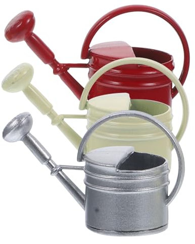 UPKOCH 3Er Set Mini-Gießkannen Puppenhaus Zubehör Miniatur-Gartendekor Für Kinder Puppenhaus Gartenszene Mini Gießkanne Spielzeug Zur Förderung Praktischer Fähigkeiten