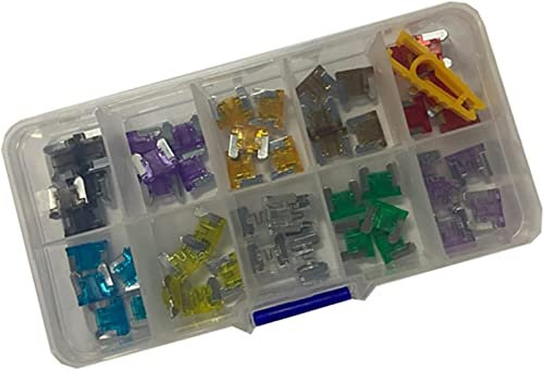 50 Stück/Box Mini Auto Sicherungen 2A 3A 5A 7.5A 10A 15A 20A 25A 30A 35A mit Box Clip Sortiment Auto Micro Blade Typ Sicherung Set